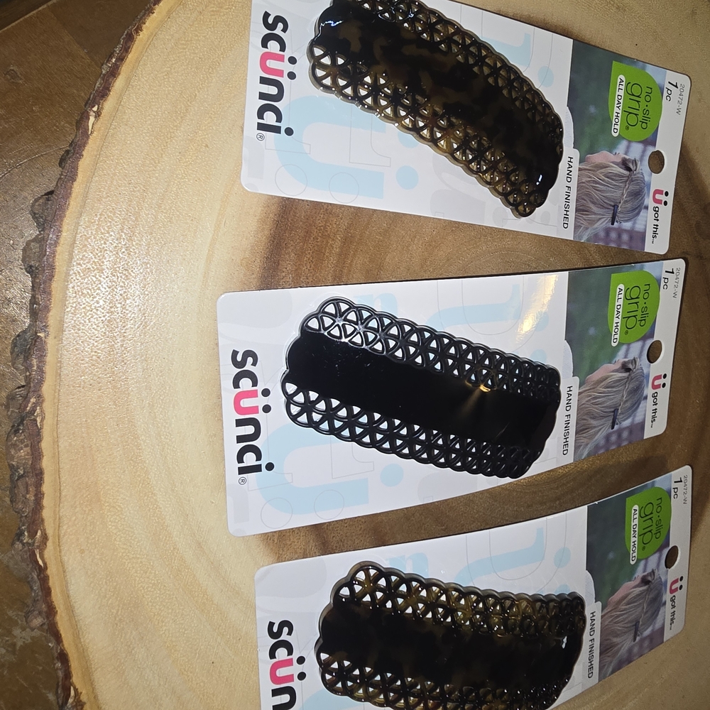 Scunci Tortoiseshell Hair Clips Set Of 3